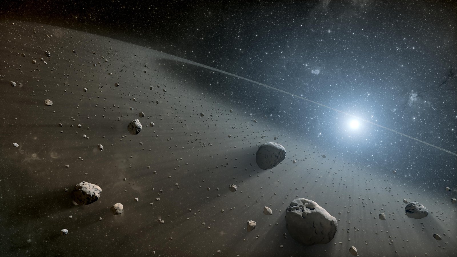 Artist's concept of the debris ring around the star Vega.