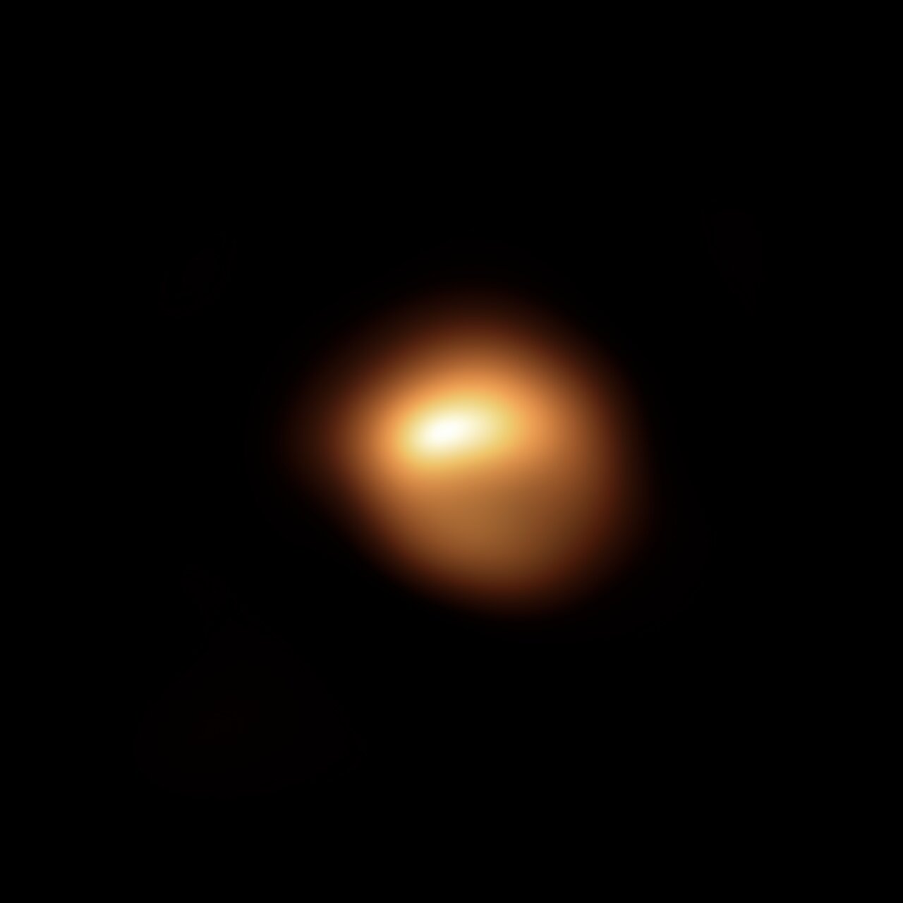 ESO SPHERE/VLT image of Betelgeuse in December 2019 showing the dimmed southern half of the star during the Great Dimming