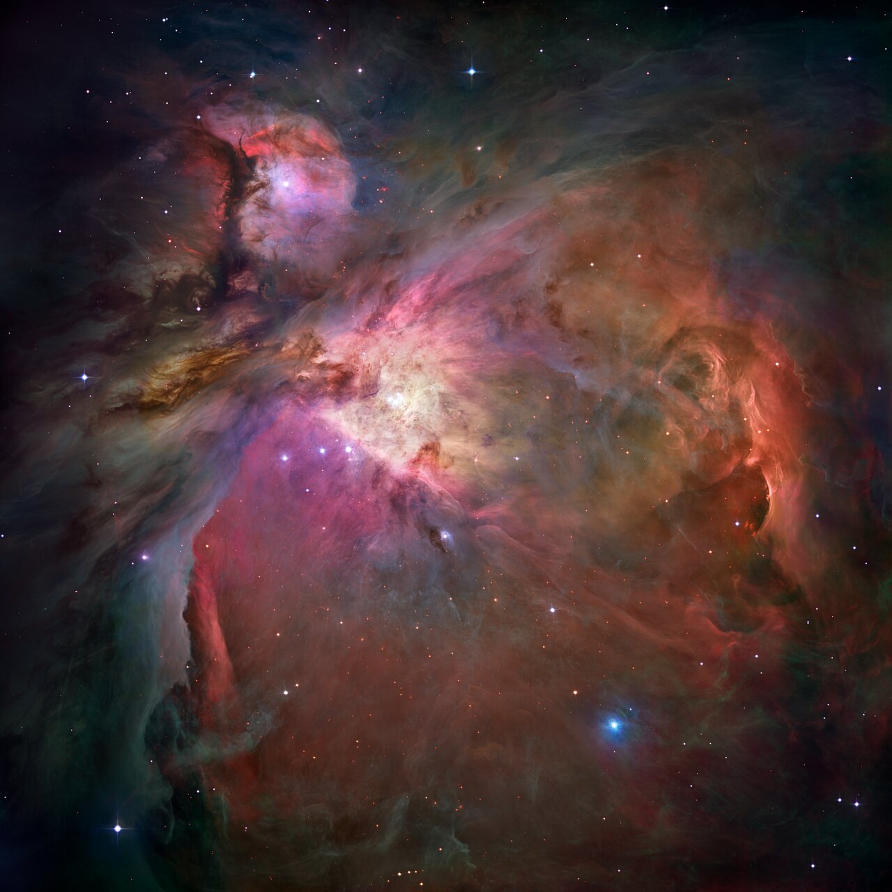 Orion Nebula Hubble 520-exposure mosaic