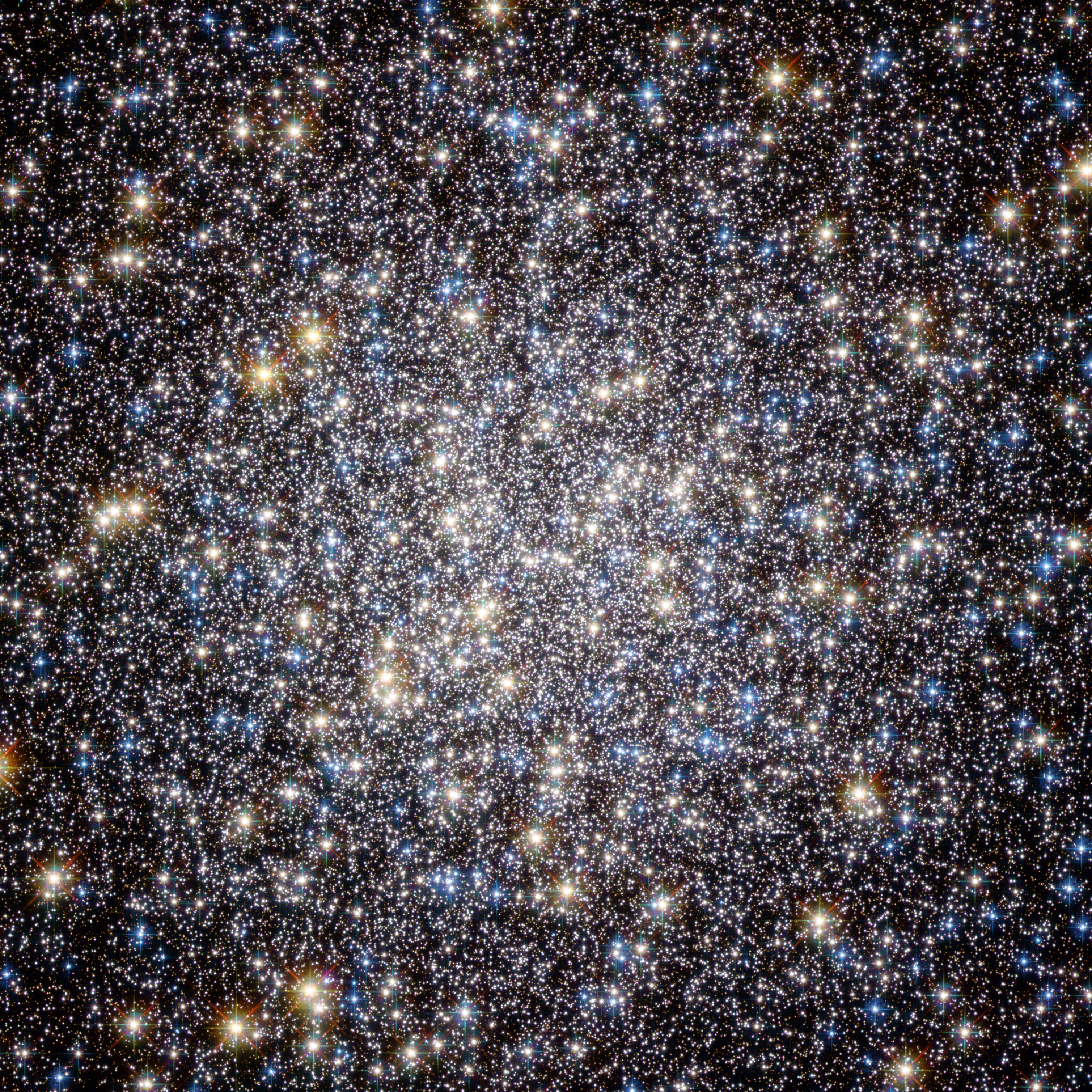 Hubble Space Telescope image of the Hercules Cluster M13 resolving individual stars