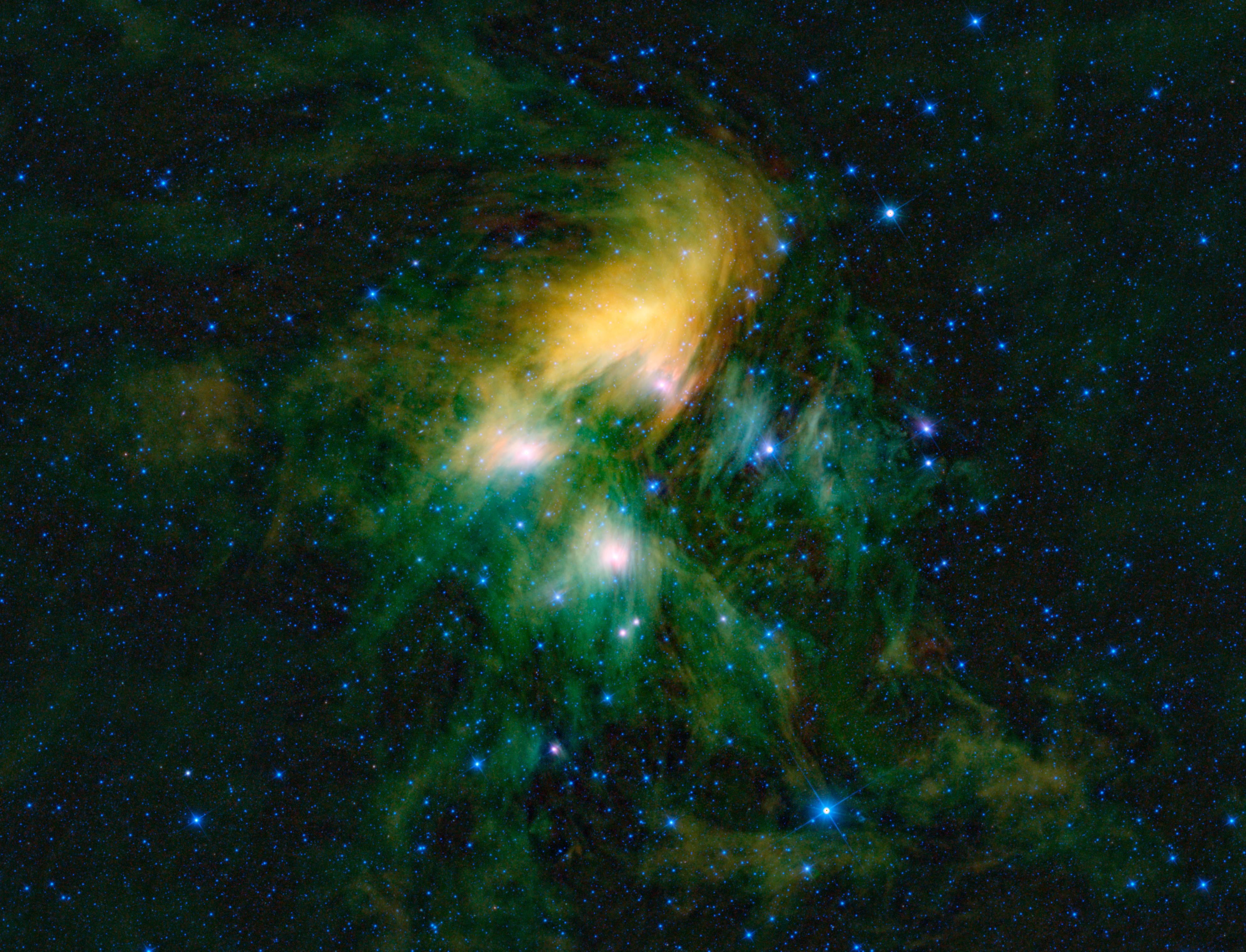 WISE infrared view of the Pleiades cluster and surrounding dust