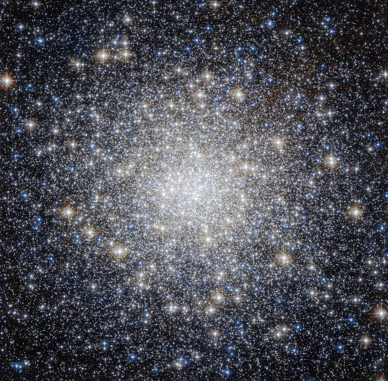 Hubble image of the globular cluster Messier 92 in Hercules.