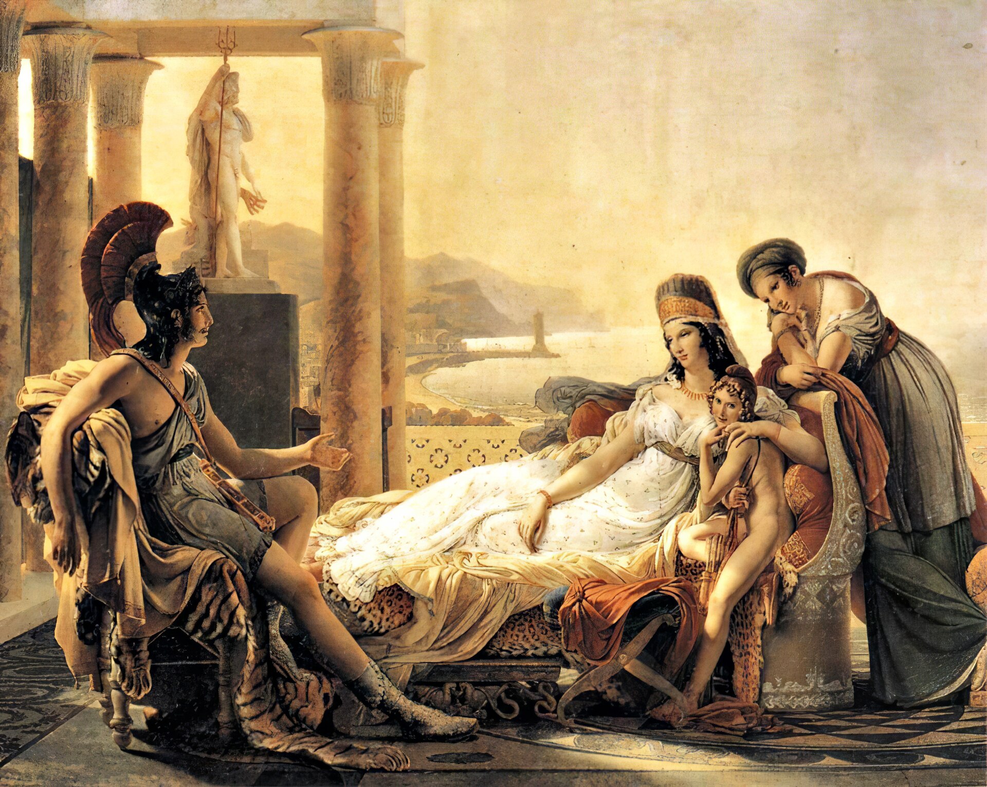 Aeneas recounting the fall of Troy to Dido of Carthage