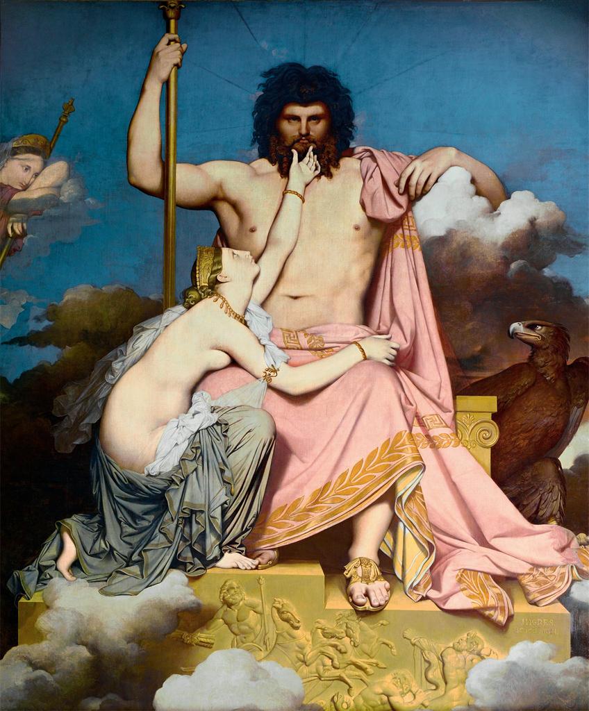 Jupiter enthroned with thunderbolt and eagle