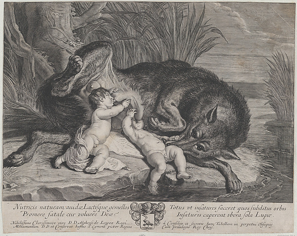 The she-wolf suckling Romulus and Remus, the founders of Rome