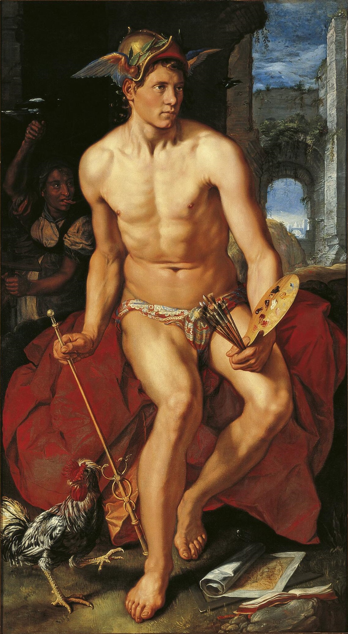 Mercury with caduceus and winged sandals