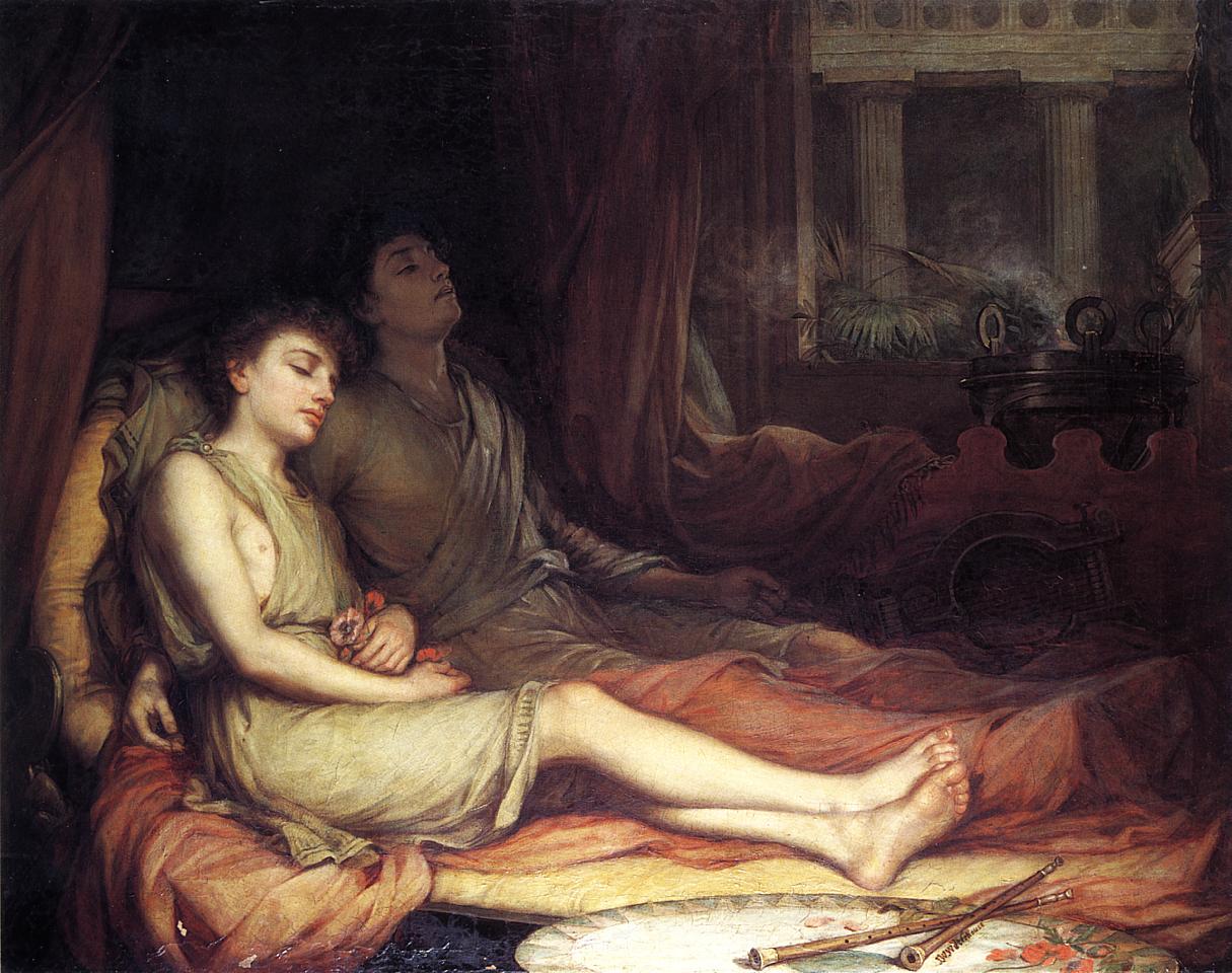 The ruler of the Roman underworld enthroned
